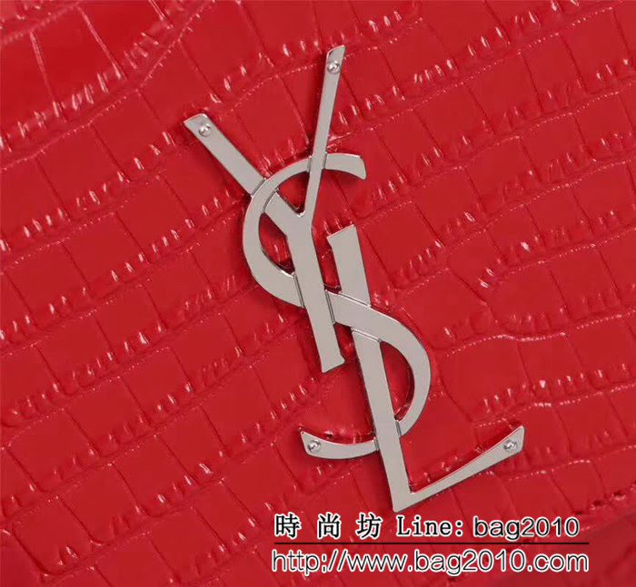 YSL聖羅蘭 專櫃最新 鄭秀文同款 鱷魚紋日落包 EY442906 YAS1052